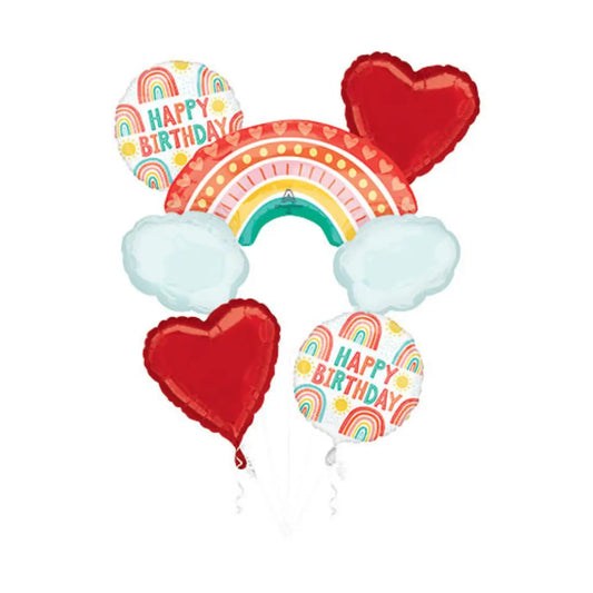 Rainbow Birthday Balloon Bouquet